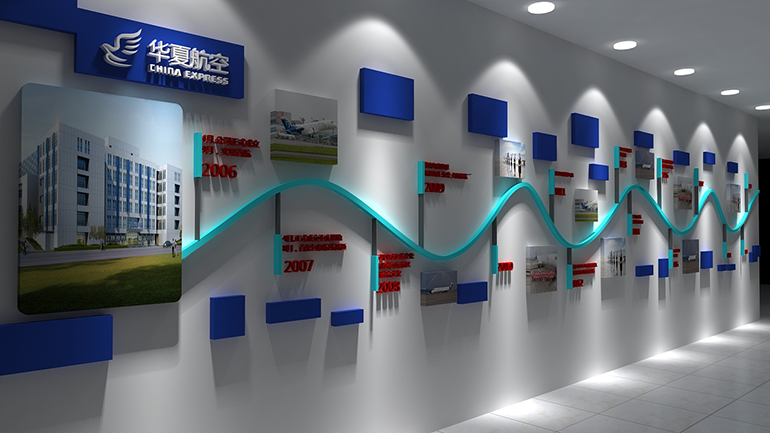 華夏航空文化墻